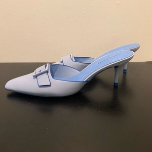Charles & Keith light blue Buckle Heeled Sandals